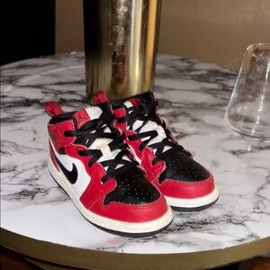 Nike Red and Black High-Top Sneakers